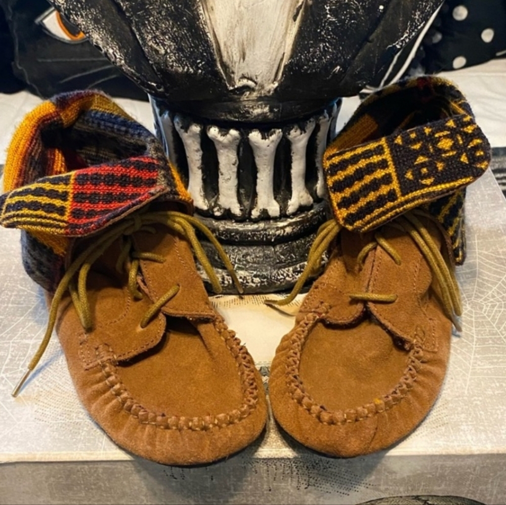 Sz 9 American Eagle Bohemian Moccasins Slouchy Boots Booties Hobo Boho Punk
